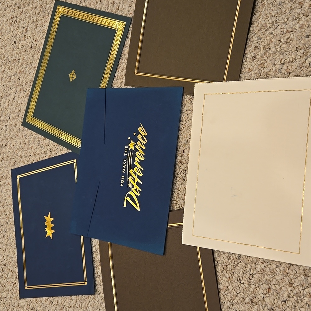 Certificate Folders - Set of 6